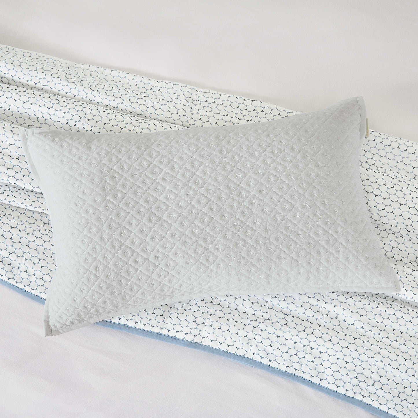 Cynthia Quilted Cushion 50cm x 30cm, White