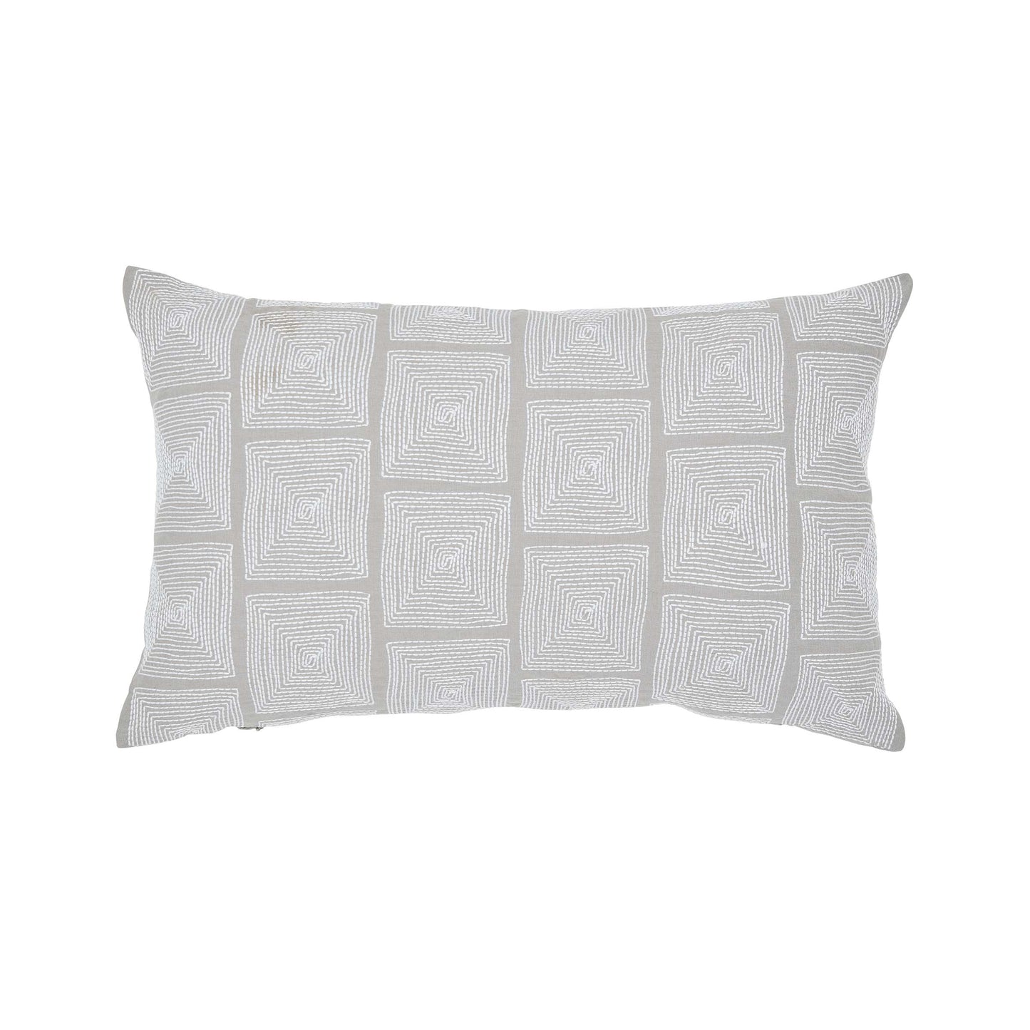 Lena Embroidered Cushion 60cm x 40cm, Storm Grey