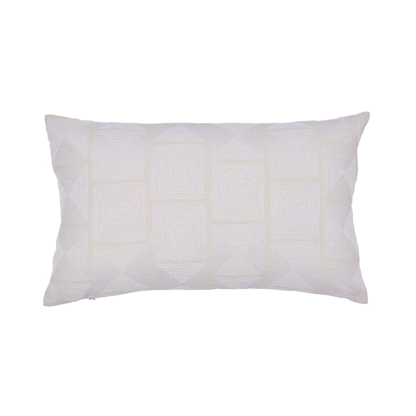 Lena Embroidered Cushion 60cm x 40cm, Linen