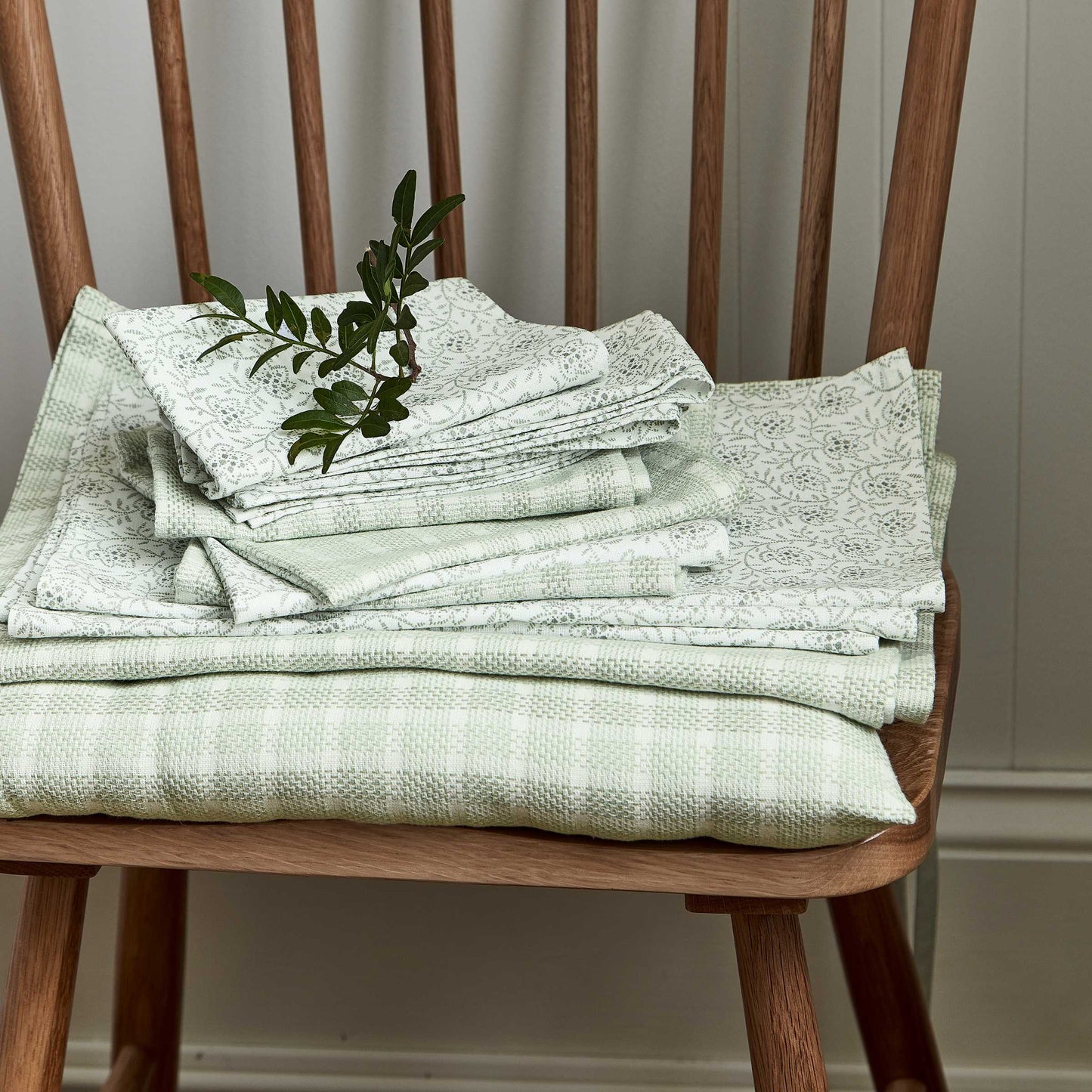 Vine & Tara Tea Towels, Sage