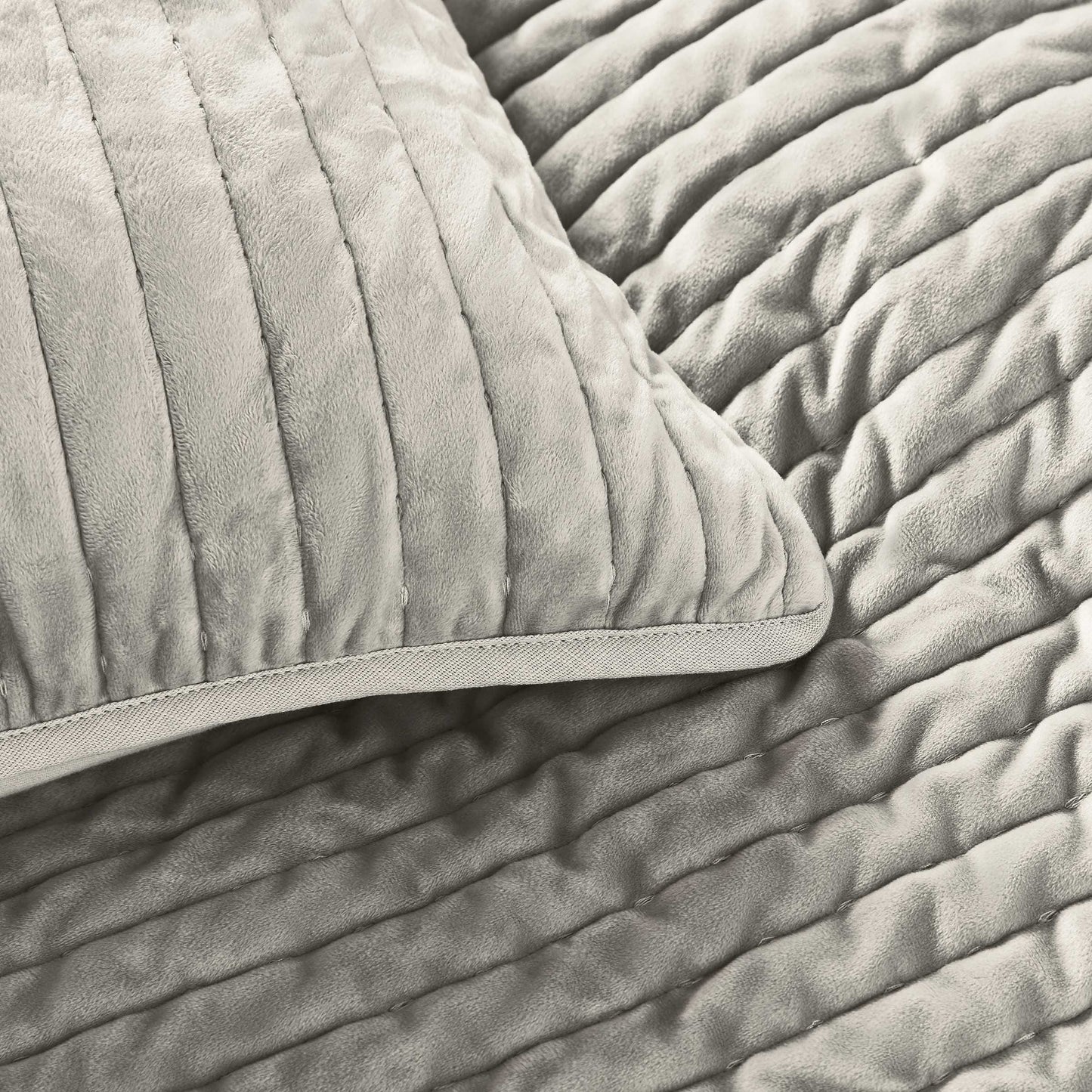 Flynn Quilted Cushion 50cm x 50cm, Grey