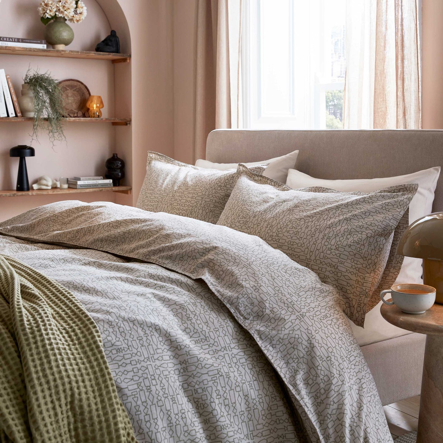 Lara Duvet Cover Set, Sage Green