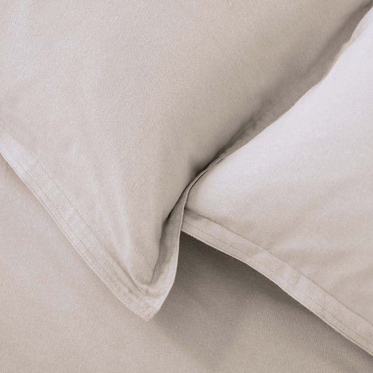 Laila Brushed Cotton Fitted Sheets, Linen
