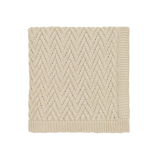 Harris Chunky Knit Throw, Linen