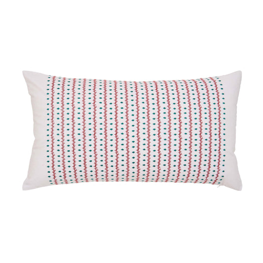 Niamh Cushion 60cm x 40cm, Red/Green