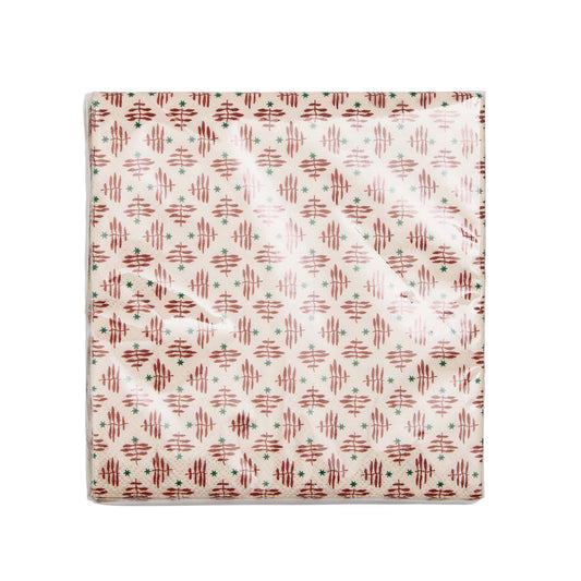 Star Paper Napkins, Red - Set of 20