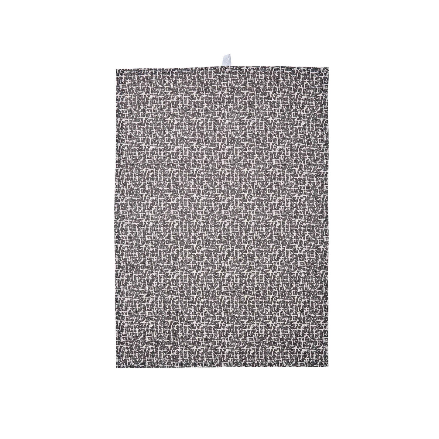 Camille & Moya Tea Towels, Charcoal/Canvas Cream