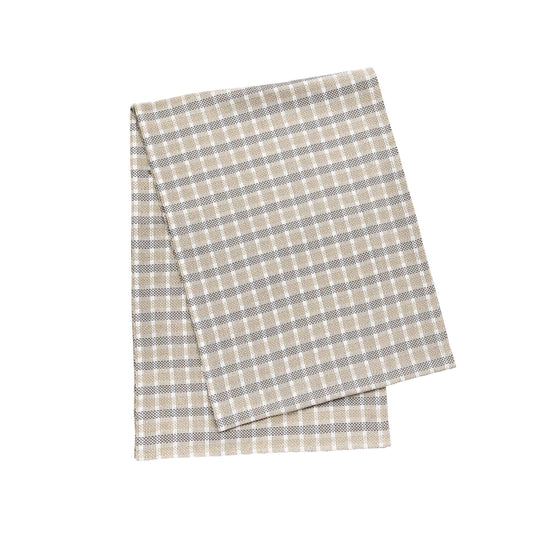 Tara Table Runner, Linen & Grey