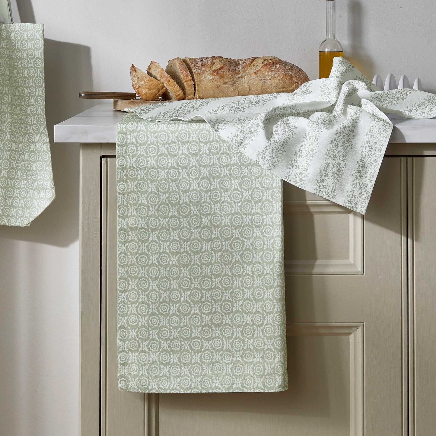 Tara & Ebba Tea Towels, Linen & Grey