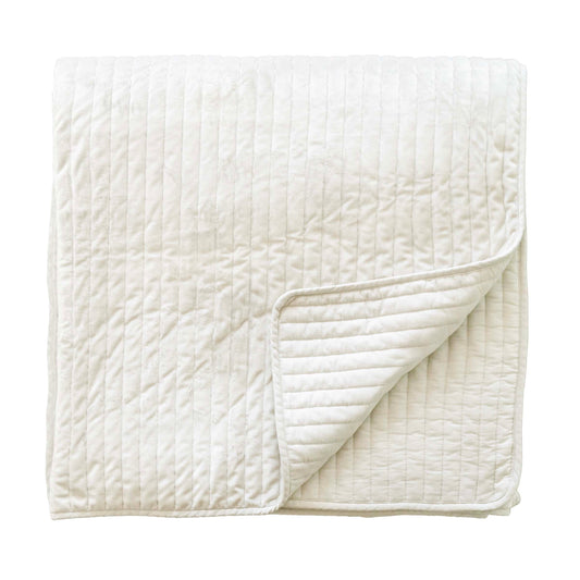 Flynn Quilted Throw, White