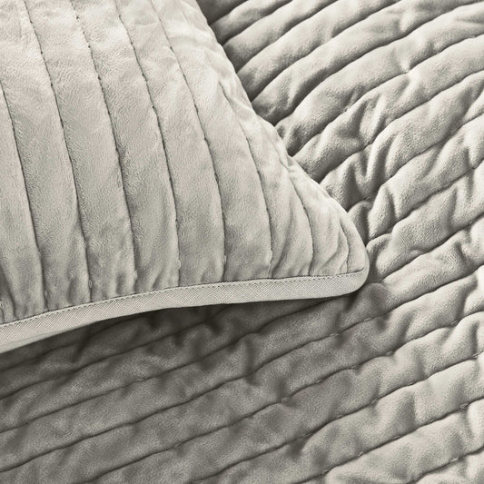 Flynn Quilted Cushion 50cm x 50cm, Grey