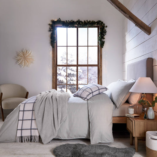 Laila Brushed Cotton Bedding Cloud Grey